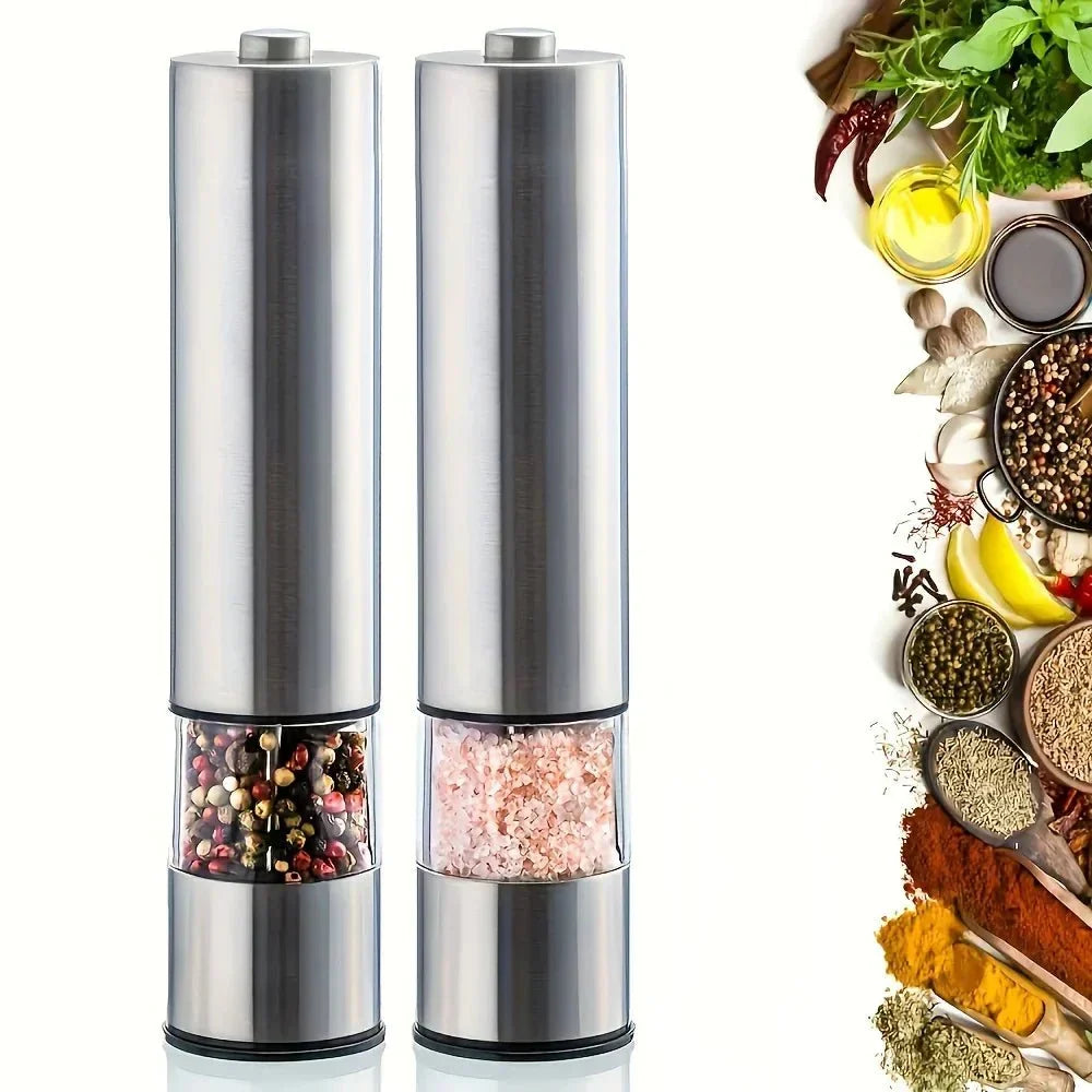 Thermabuild | Electric Salt and Pepper Grinder Set with One-Handed Operation and Built-In Light