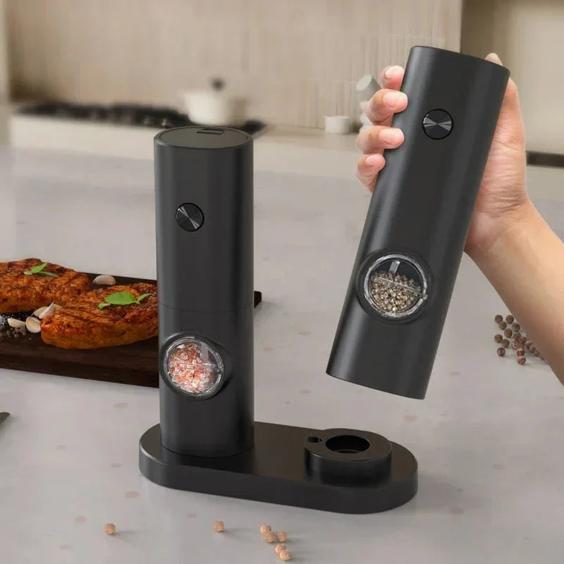 Thermabuild | Electric Salt and Pepper Grinder Set with Adjustable Coarseness