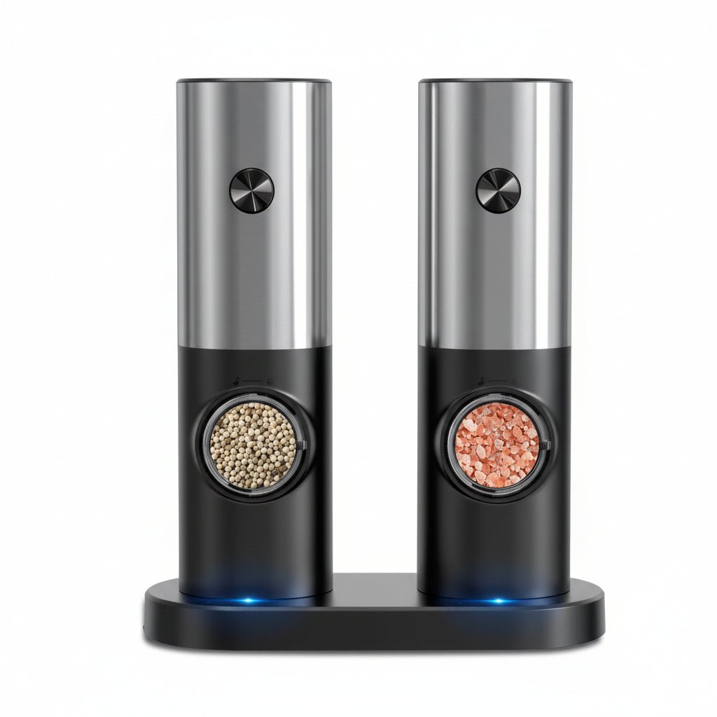 Thermabuild | Electric Salt and Pepper Grinder Set with Adjustable Coarseness