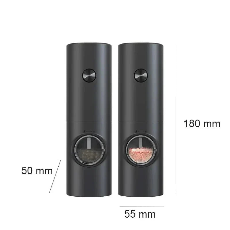 Thermabuild | Electric Salt and Pepper Grinder Set with LED Light and Adjustable Thickness