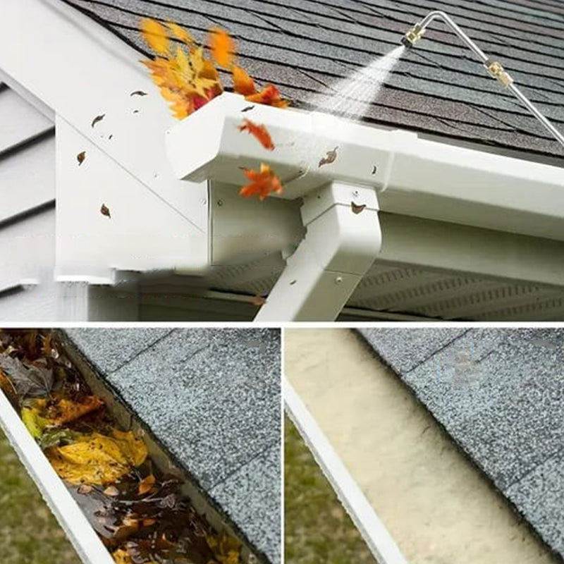 Thermabuild | High Pressure Washer Wand Extension Set 4000 PSI - Stainless Steel Power Cleaning Rod with 6 Spray Nozzles and Curved Gutter Attachment