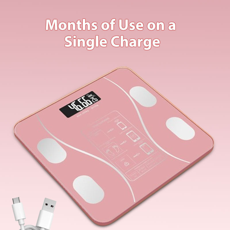 Thermabuild | Smart Digital Body Weight and Fat Scale - Bluetooth Connected Bathroom Scale with 18 Health Metrics and Slim Glass Design for Men and Women