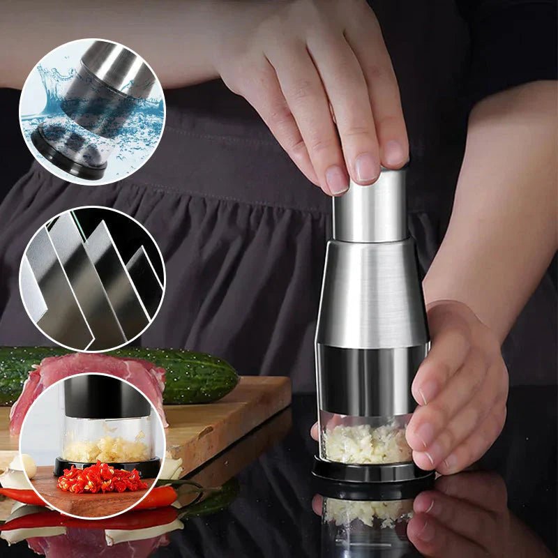 Thermabuild | Compact Garlic Chopper Featuring Durable Steel Cutting Blades