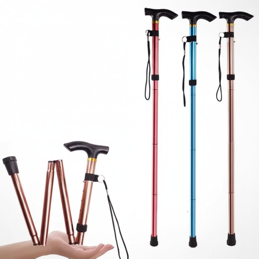 Thermabuild | Compact Telescopic Folding Walking Stick for Controlled Hiking Support