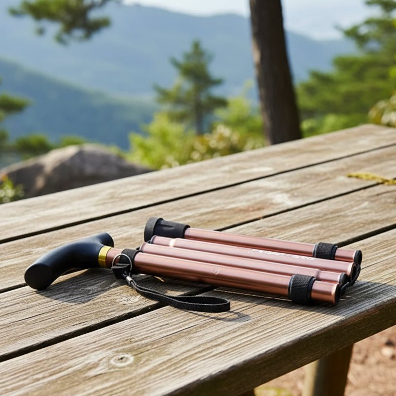 Thermabuild | Compact Telescopic Folding Walking Stick for Controlled Hiking Support