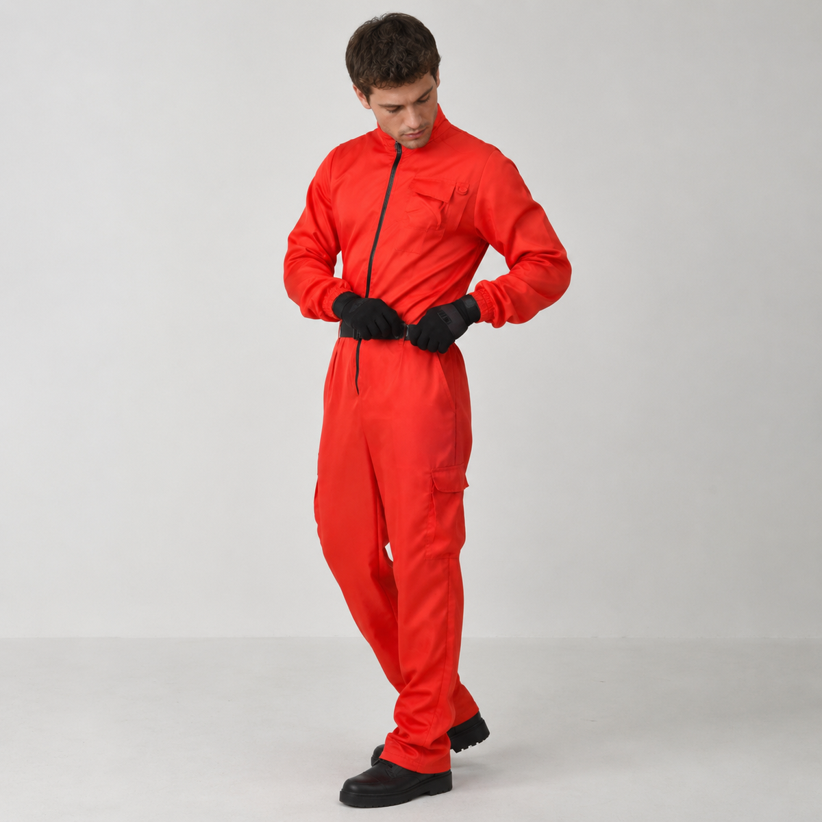 Thermabuild | survival game Guard Costume Jumpsuit with Mask and Belt