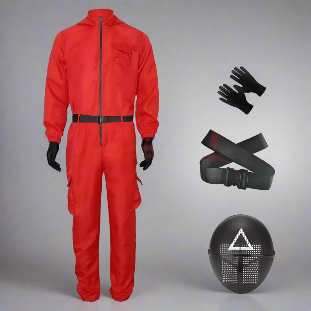 Thermabuild | survival game Guard Costume Jumpsuit with Mask and Belt