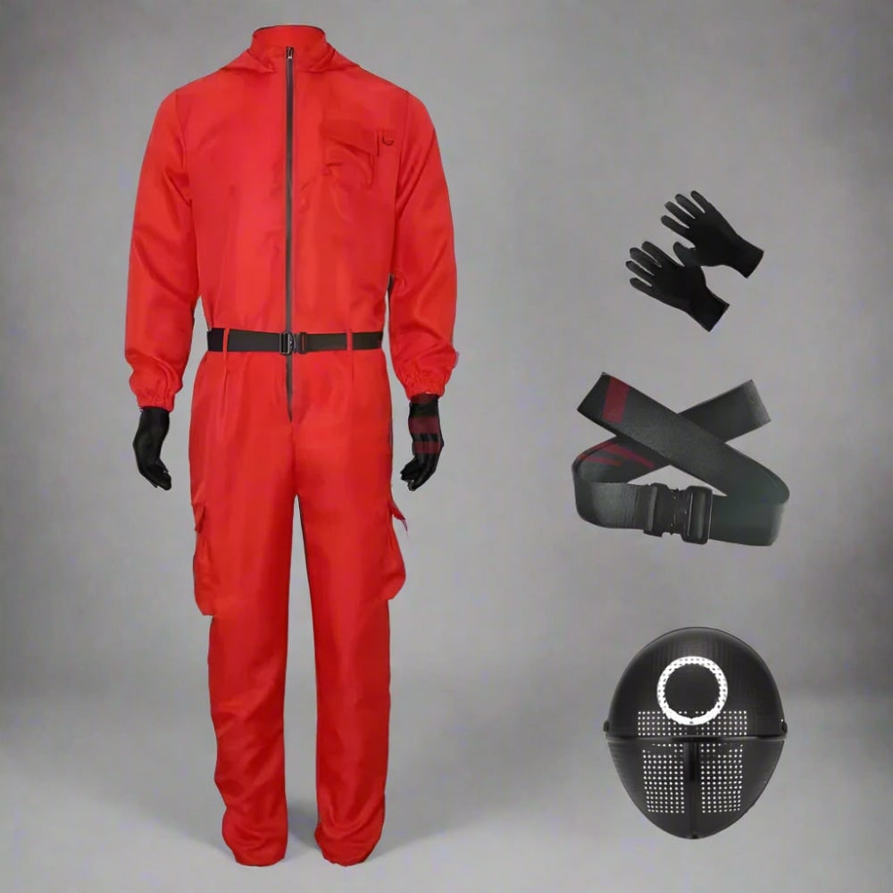 Thermabuild | survival game Guard Costume Jumpsuit with Mask and Belt