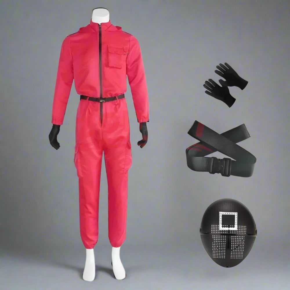 Thermabuild | survival game Guard Costume Jumpsuit with Mask and Belt