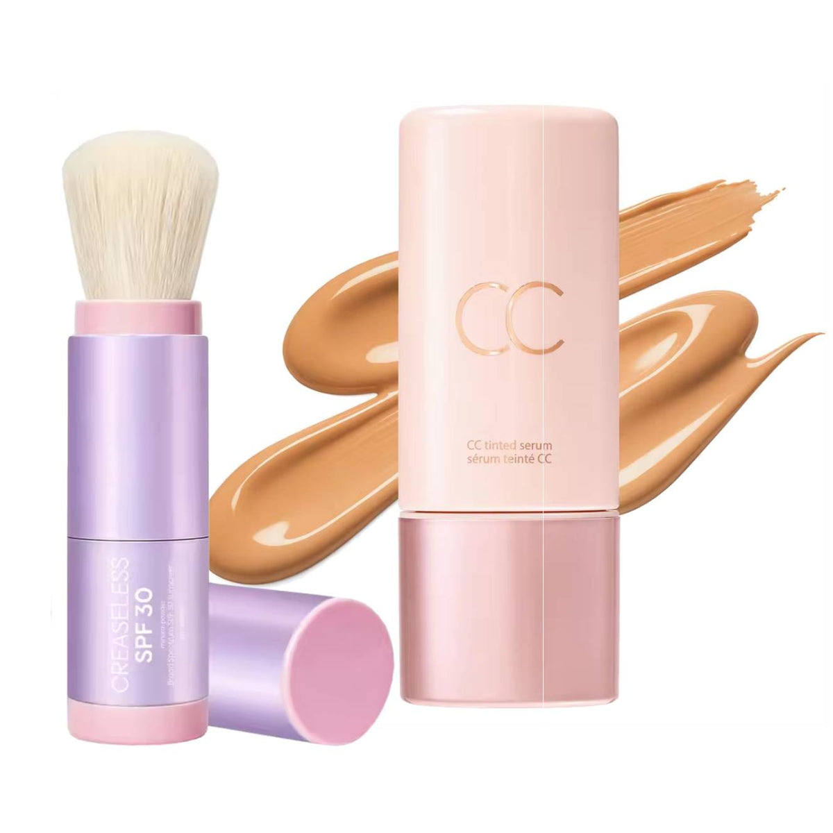 Thermabuild | CC color-correcting tinted serum + creaseless setting powder