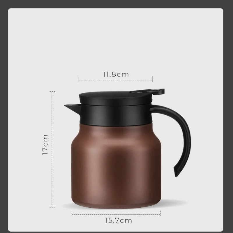 Thermabuild | Insulated Teapot with Stainless Steel & Ceramic Strainer for Hot or Cold Tea