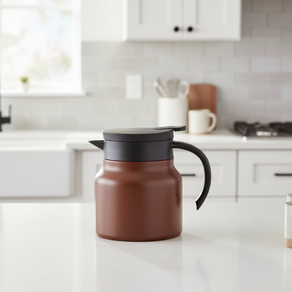 Thermabuild | Insulated Teapot with Stainless Steel & Ceramic Strainer for Hot or Cold Tea