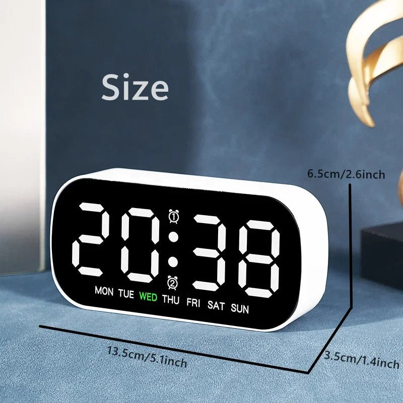 Thermabuild | LED Digital Alarm Clock with Dual Alarm & Temperature Display