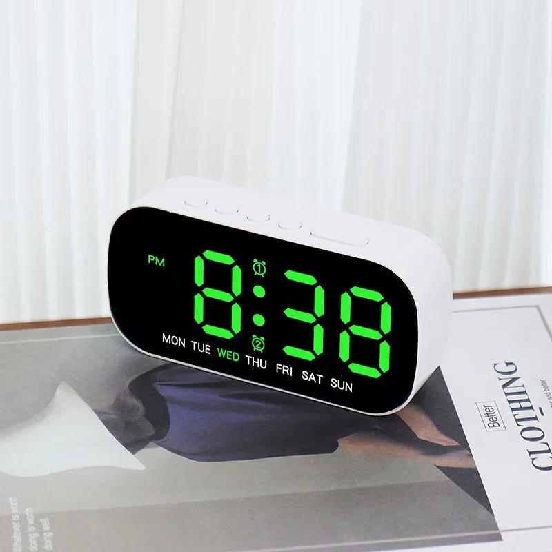 Thermabuild | LED Digital Alarm Clock with Dual Alarm & Temperature Display