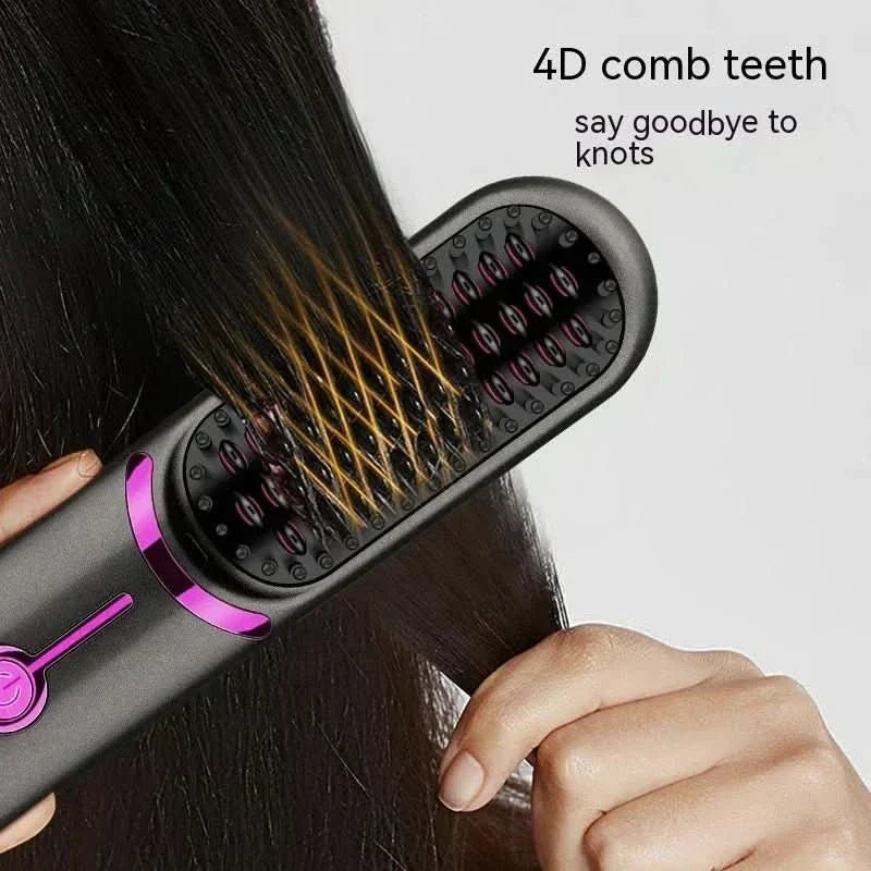Thermabuild | Wireless Hair Straightening Brush for Smooth, Frizz-Free Styling