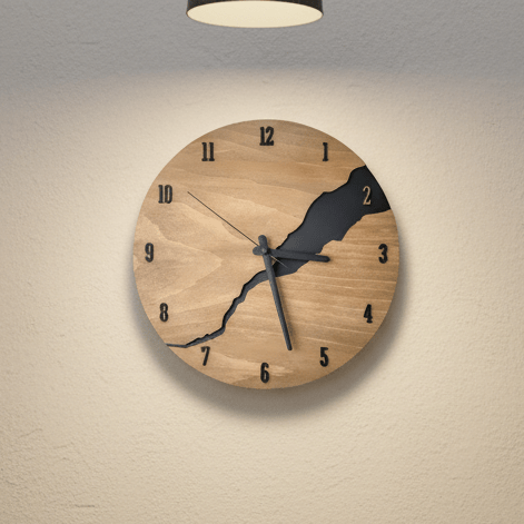Thermabuild | Elegant Wooden Wall Clock for Timeless Modern Home Styling
