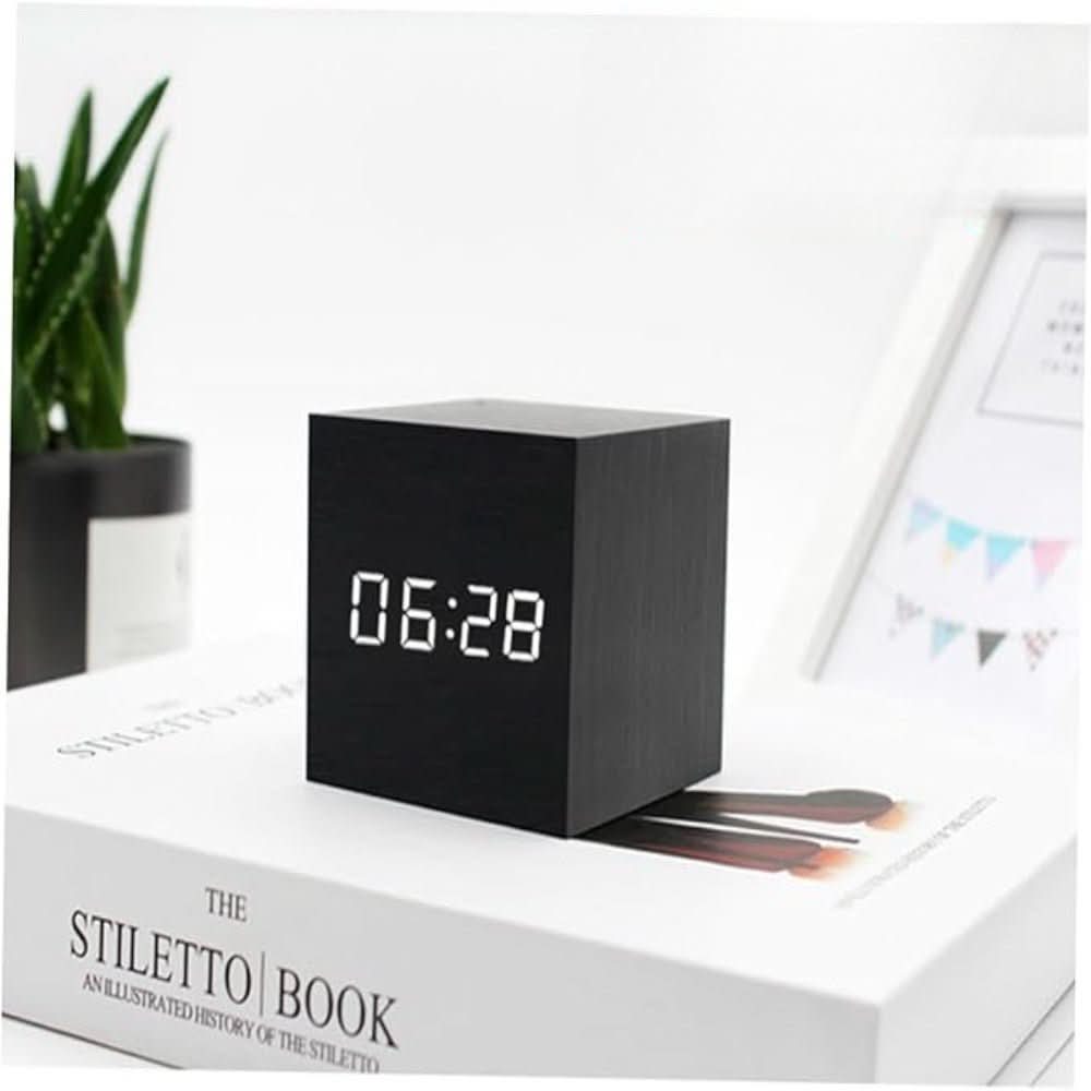 Thermabuild | Minimalist LED Alarm Clock with Time, Date & Temperature Display