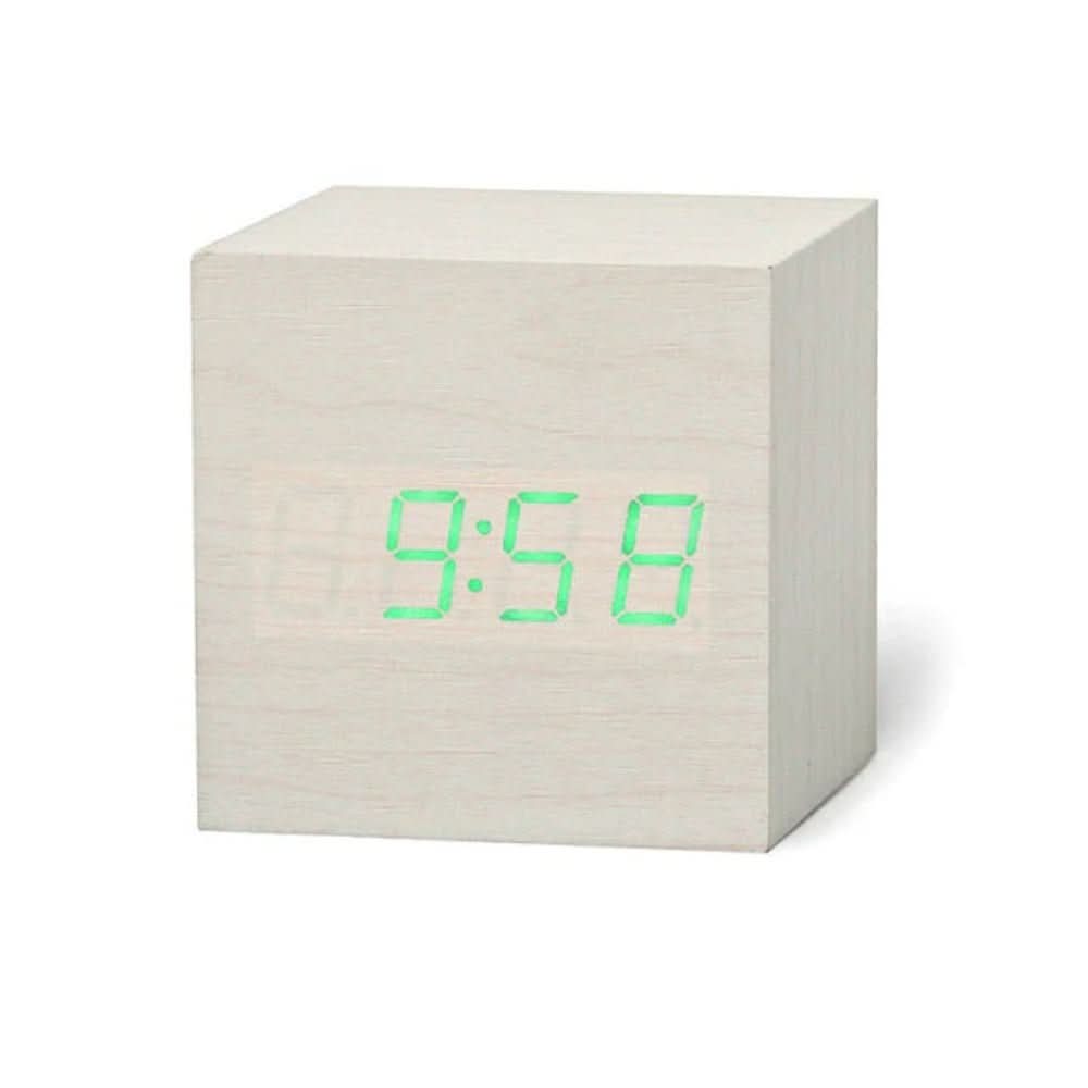Thermabuild | Minimalist LED Alarm Clock with Time, Date & Temperature Display