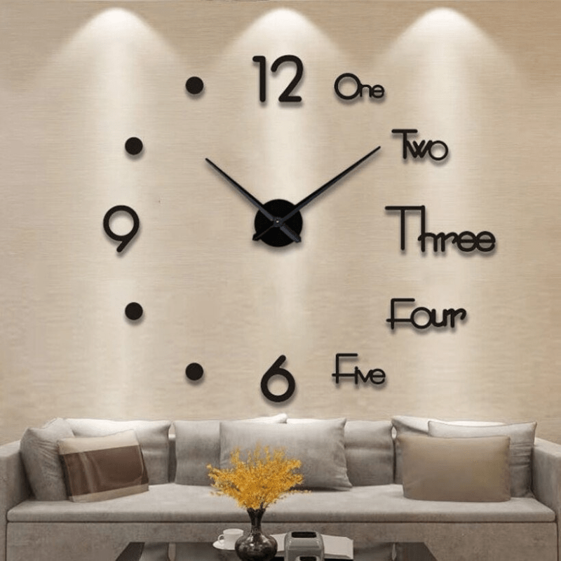 Thermabuild | Silent 3D Acrylic Wall Clock for Modern Interiors