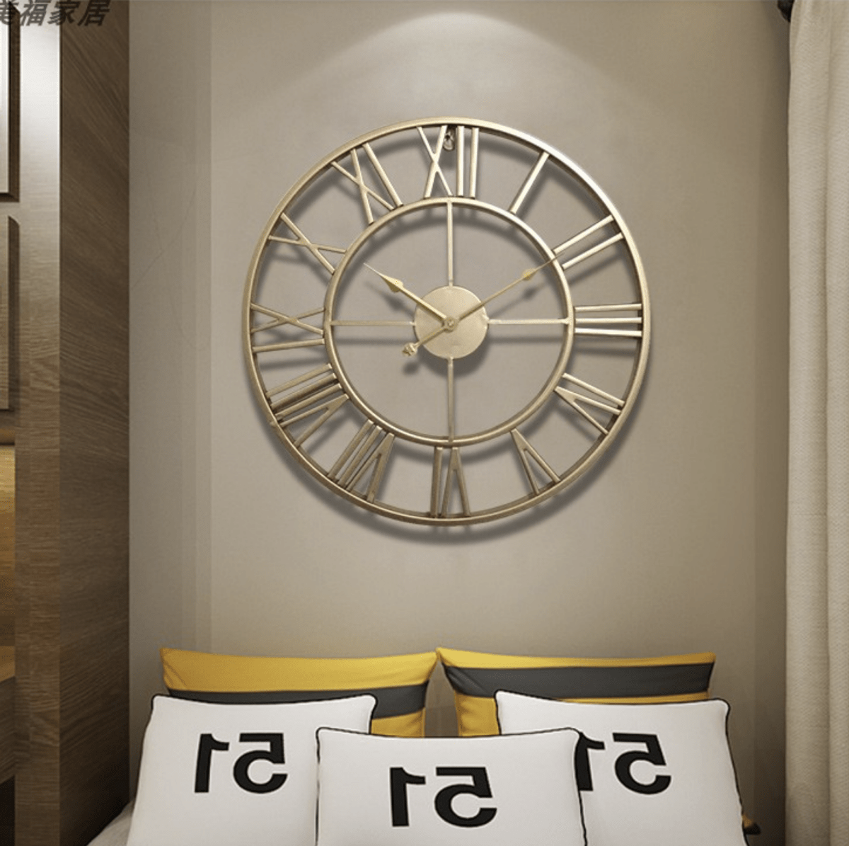Thermabuild | Skeleton Wall Clock with Silent Non-Ticking Mechanism