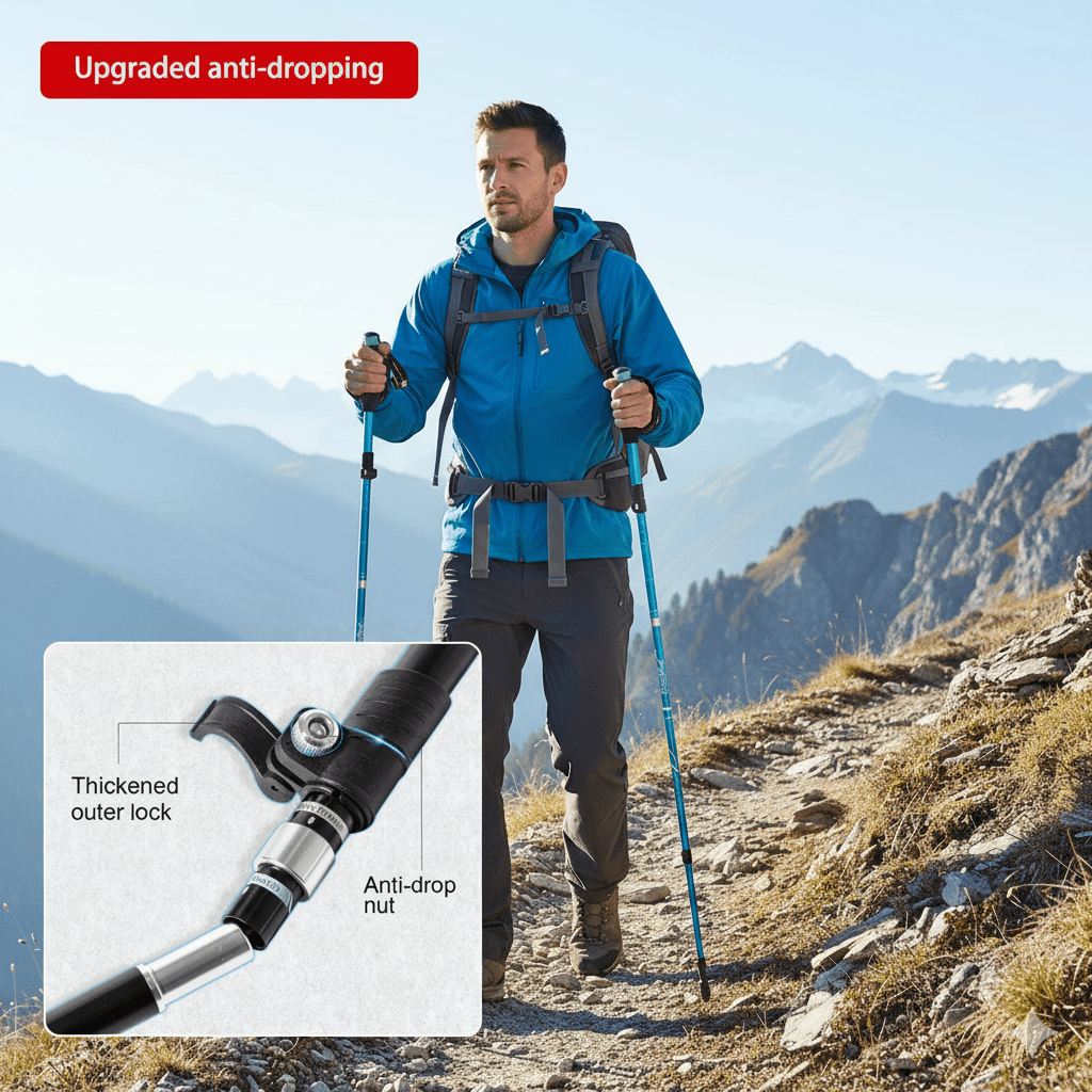 Thermabuild | Ultralight Folding Trekking Poles for Hiking & Camping