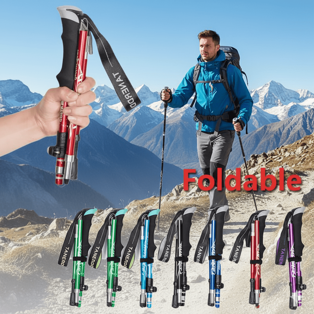 Thermabuild | Ultralight Folding Trekking Poles for Hiking & Camping
