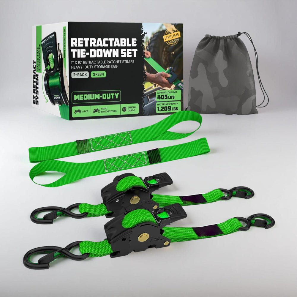 Thermabuild | Heavy Duty Retractable Ratchet Straps for Cargo Security