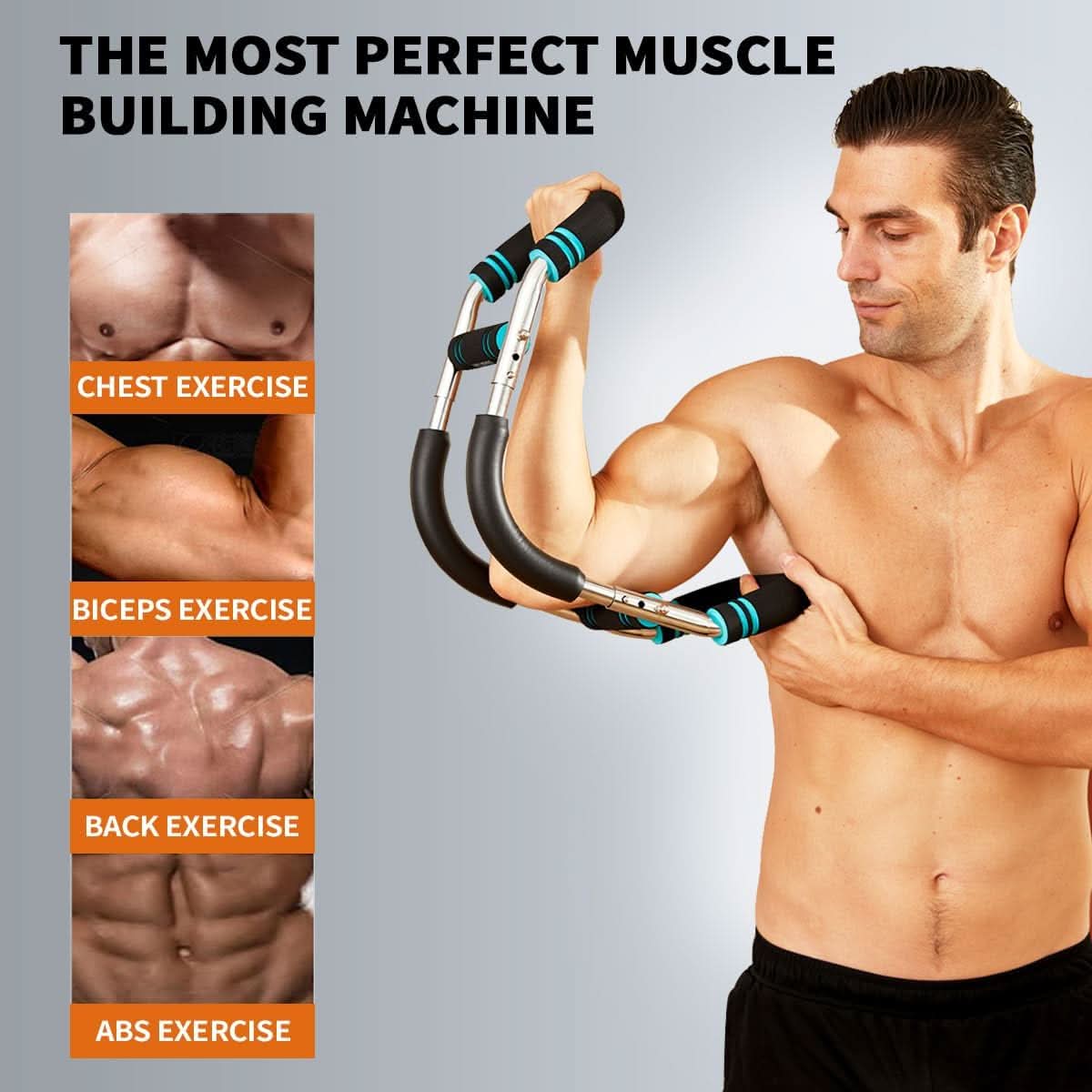 Thermabuild | Adjustable Power Twister – Strengthen Forearms, Triceps & Chest – Durable, Portable Strength Training Bar – Adjustable Resistance