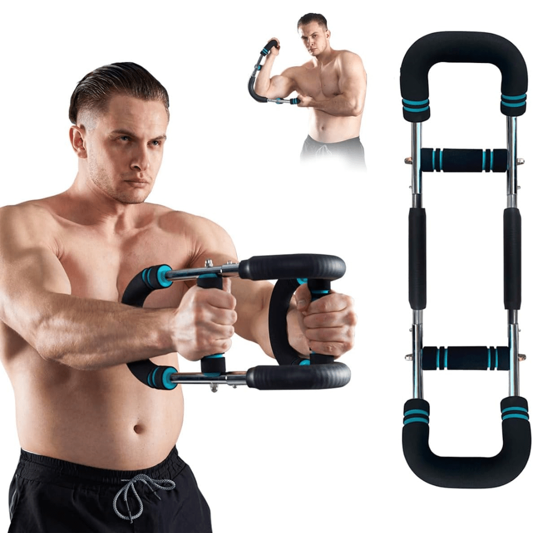 Thermabuild | Adjustable Power Twister – Strengthen Forearms, Triceps & Chest – Durable, Portable Strength Training Bar – Adjustable Resistance