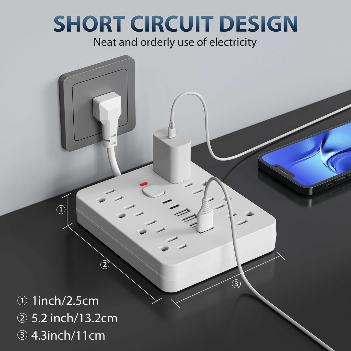 Thermabuild | 14-In-1 Power Strip With Surge Protection