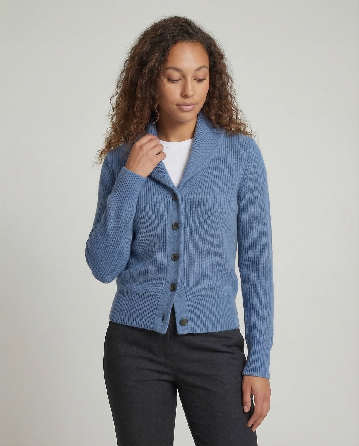 Thermabuild | Women's Lapel Collar Knit Cardigan