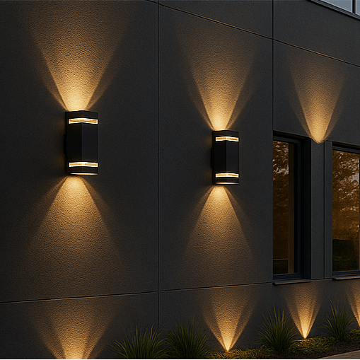 Thermabuild | Modern Up & Down Outdoor Lights, IP65 Waterproof Garden Lamps