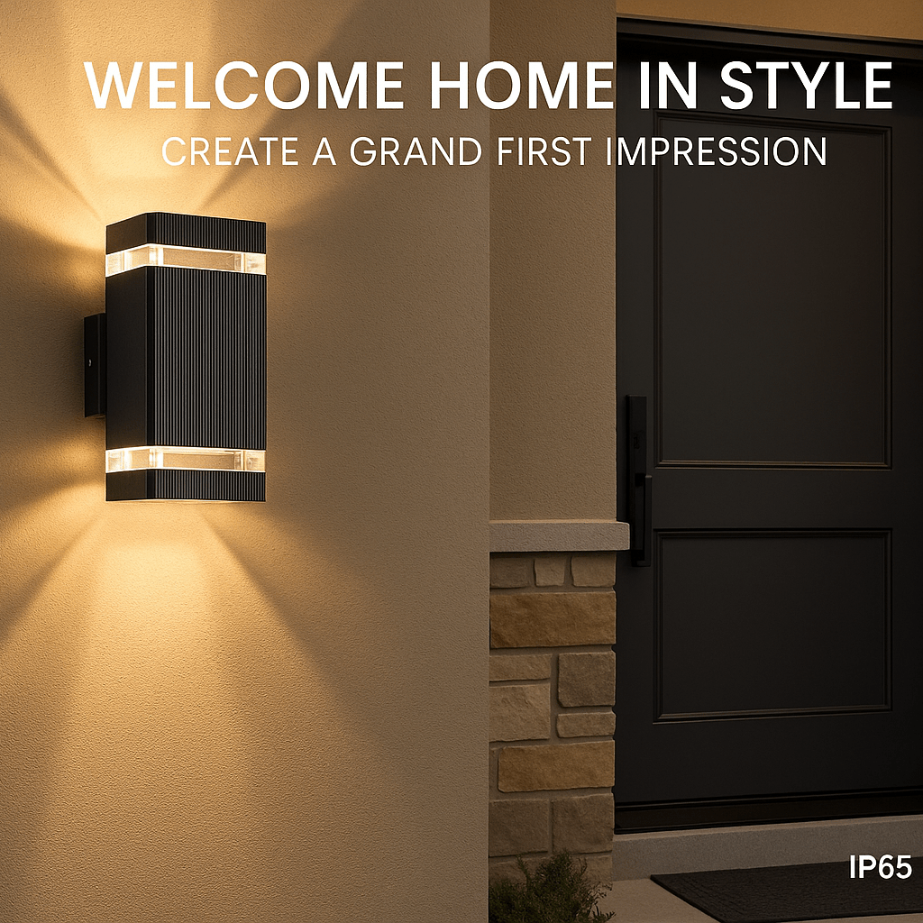 Thermabuild | Modern Up & Down Outdoor Lights, IP65 Waterproof Garden Lamps