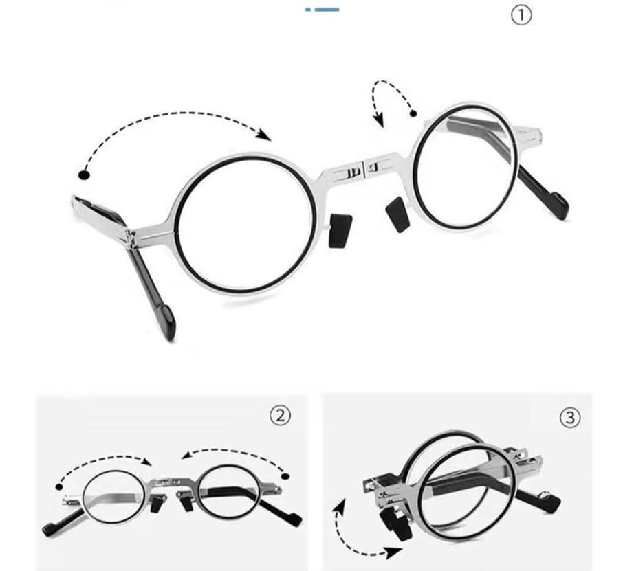 Thermabuild | VisionFold Compact Folding Glasses – Ultra-Light, Durable Reading Glasses with Flexible Scratch-Resistant Lenses