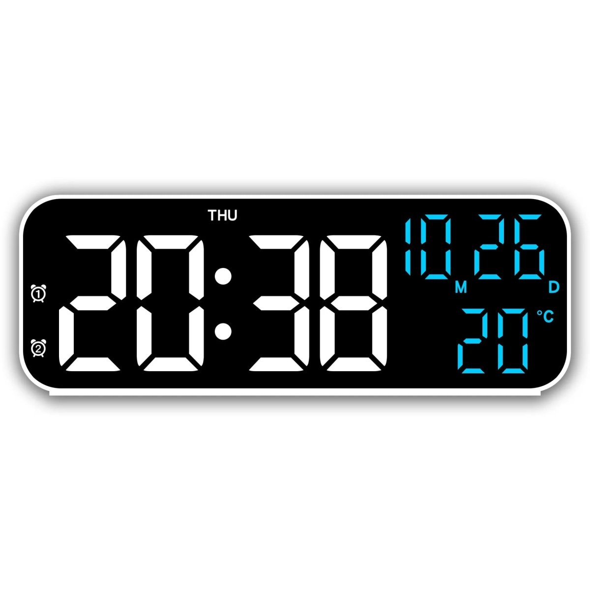 Thermabuild | LED Digital Alarm Clock with Voice Control & Temperature Display