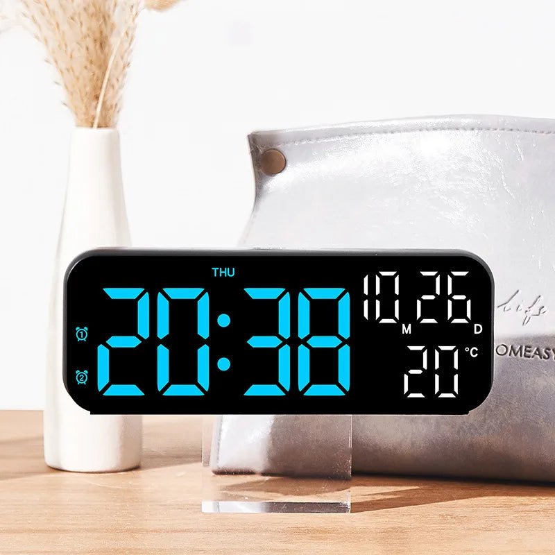 Thermabuild | LED Digital Alarm Clock with Voice Control & Temperature Display