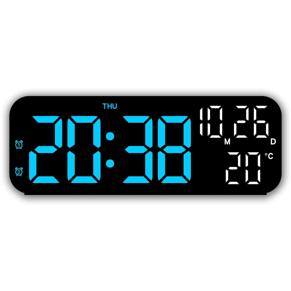 Thermabuild | LED Digital Alarm Clock with Voice Control & Temperature Display