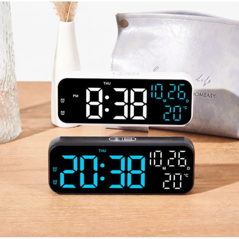 Thermabuild | LED Digital Alarm Clock with Voice Control & Temperature Display
