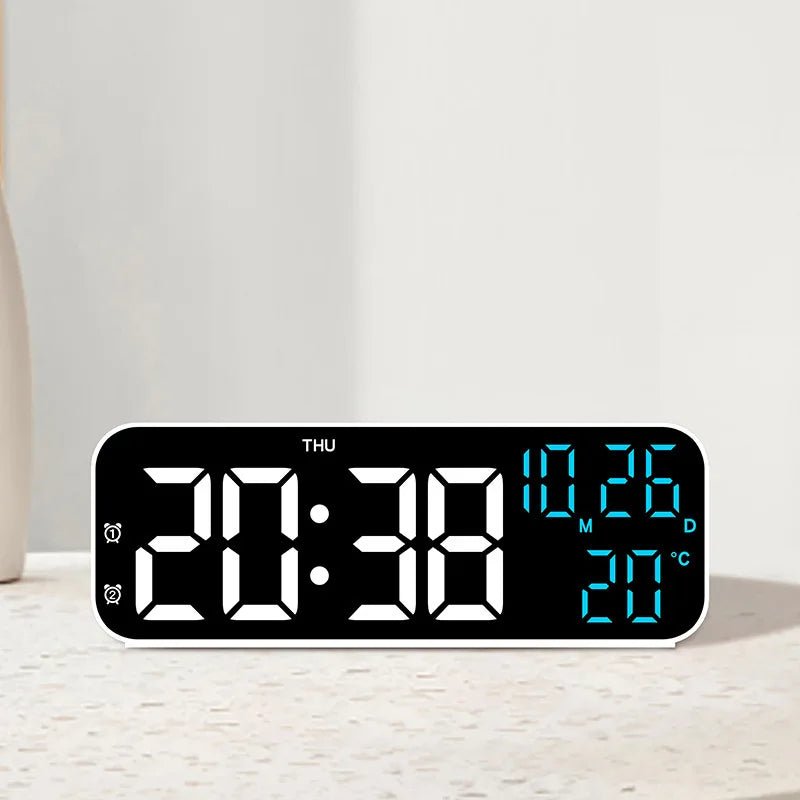 Thermabuild | LED Digital Alarm Clock with Voice Control & Temperature Display