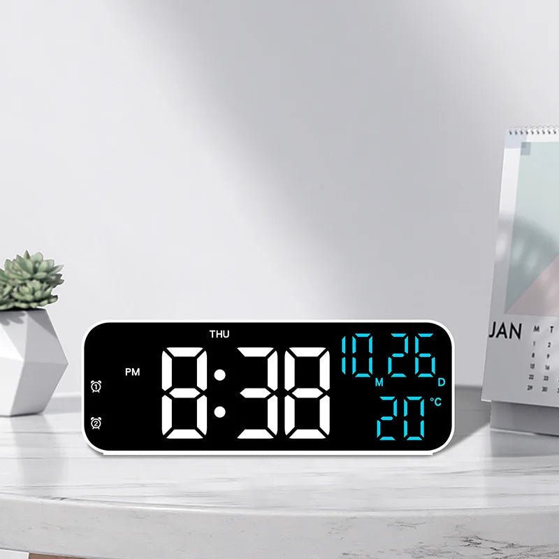 Thermabuild | LED Digital Alarm Clock with Voice Control & Temperature Display
