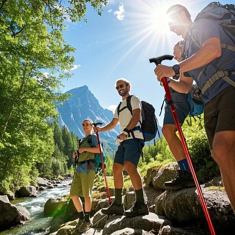 Thermabuild | Telescopic Adjustable Folding Walking Stick for Comfortable Hiking Support