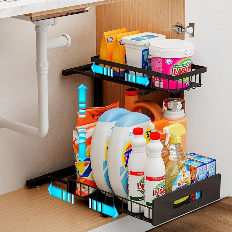 Thermabuild | 2 Tier Slide Out Under Sink Organizer
