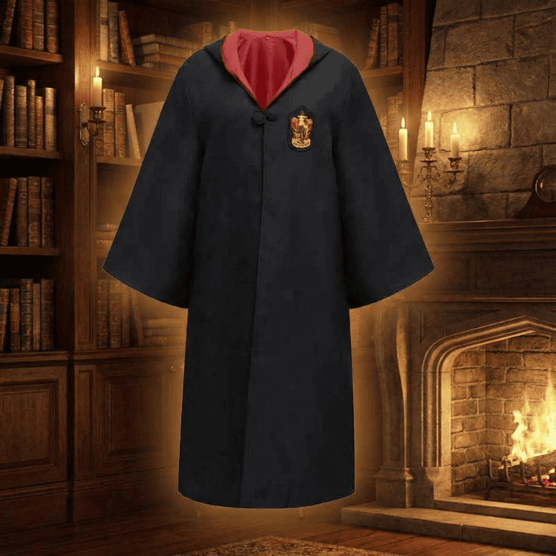 Thermabuild | Wizard Costume Robe Hooded Embroidered Ankle Length