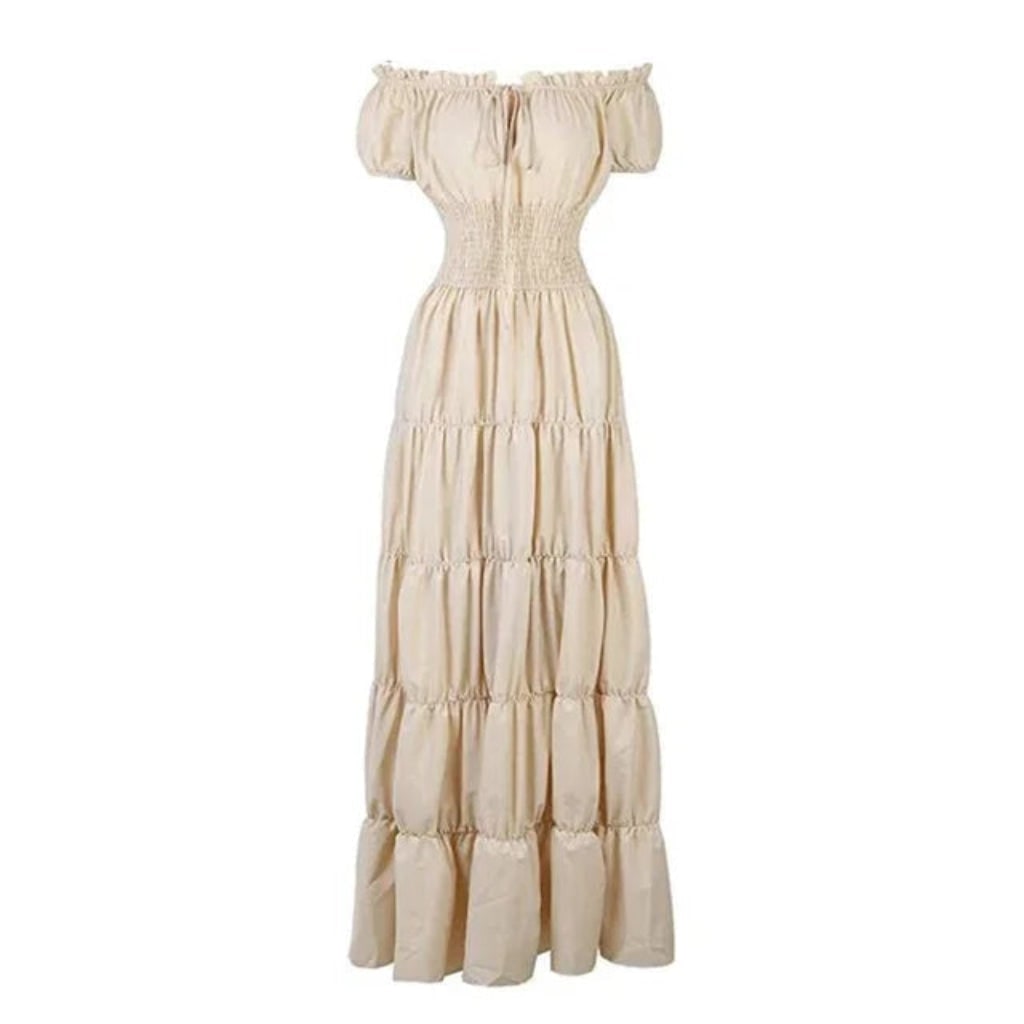 Thermabuild | Women's Halloween Maxi Dress Off-Shoulder Boho Peasant with Smocked Waist Dresses