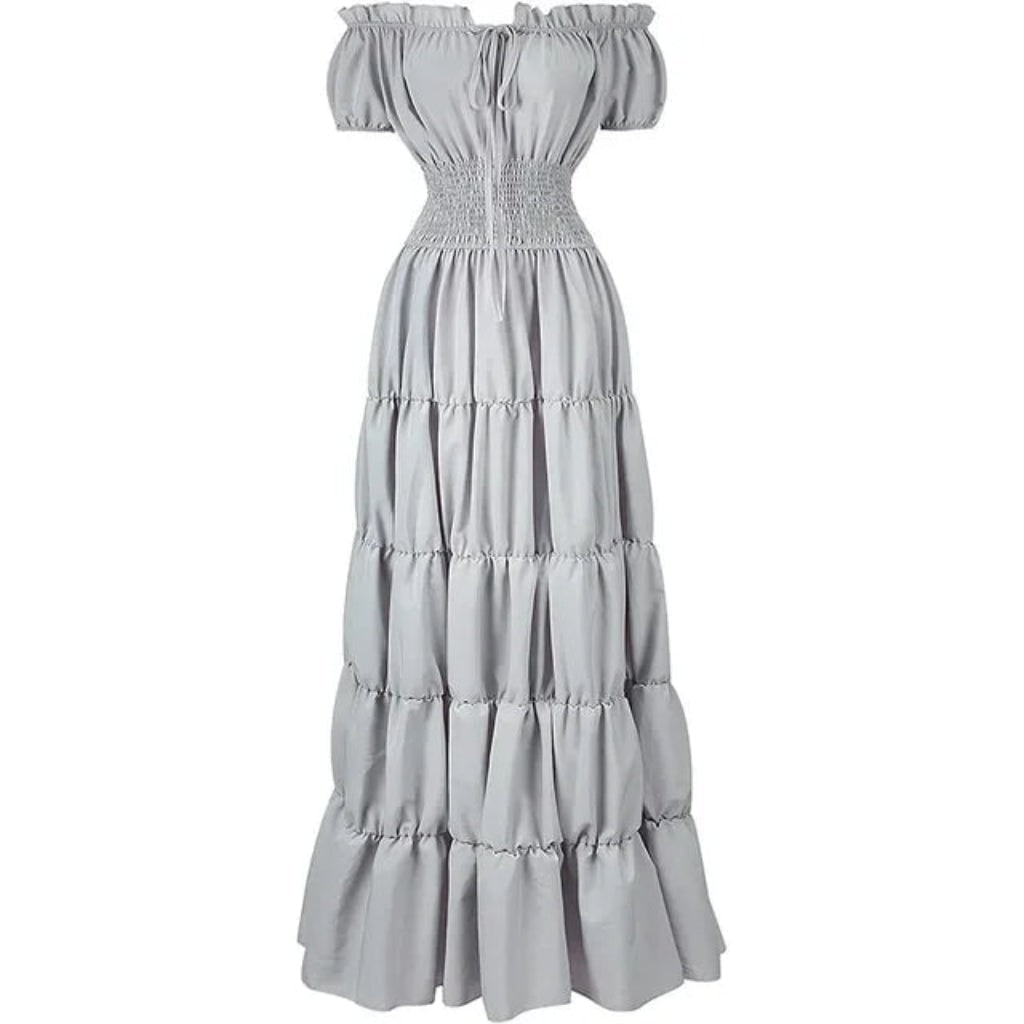 Thermabuild | Women's Halloween Maxi Dress Off-Shoulder Boho Peasant with Smocked Waist Dresses