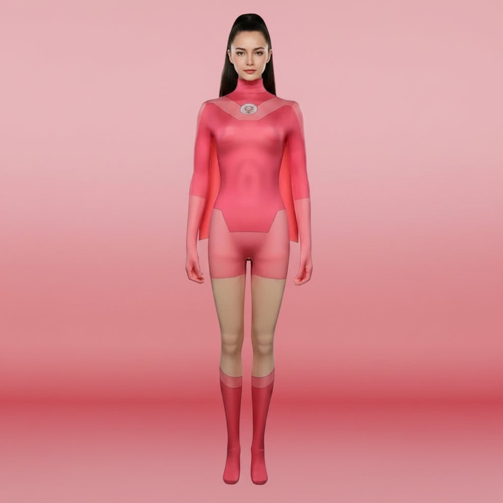 Thermabuild | Women's Halloween Superhero Costume Cosplay Bodysuit with Cape and Gloves for Party