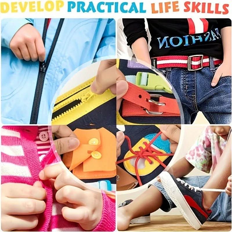 Thermabuild | Montessori Sensory Book, ftui Early Learning Adventure for Ages 2–5 with Interactive Felt Storage