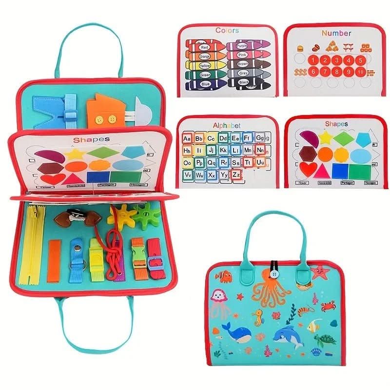 Thermabuild | Montessori Sensory Book, ftui Early Learning Adventure for Ages 2–5 with Interactive Felt Storage