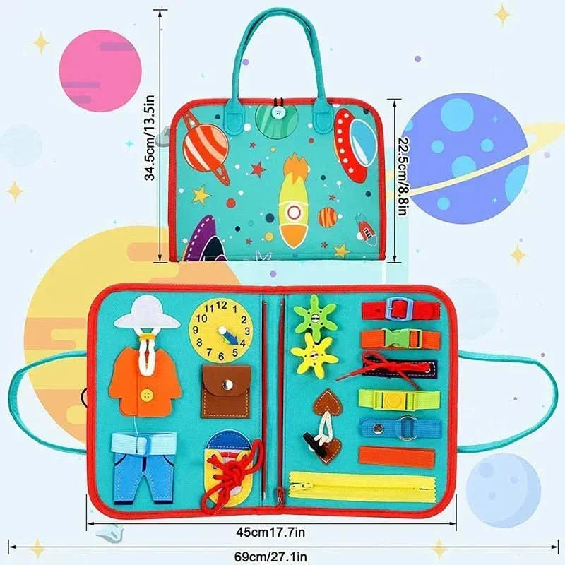 Thermabuild | Montessori Sensory Book, ftui Early Learning Adventure for Ages 2–5 with Interactive Felt Storage