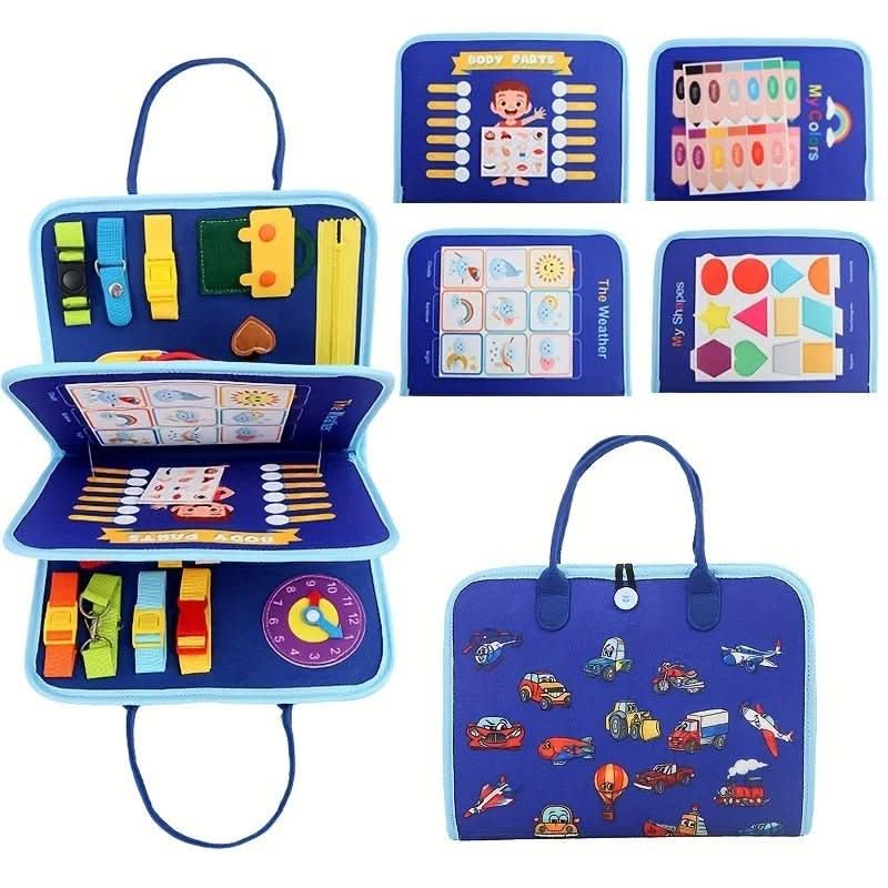 Thermabuild | Montessori Sensory Book, ftui Early Learning Adventure for Ages 2–5 with Interactive Felt Storage